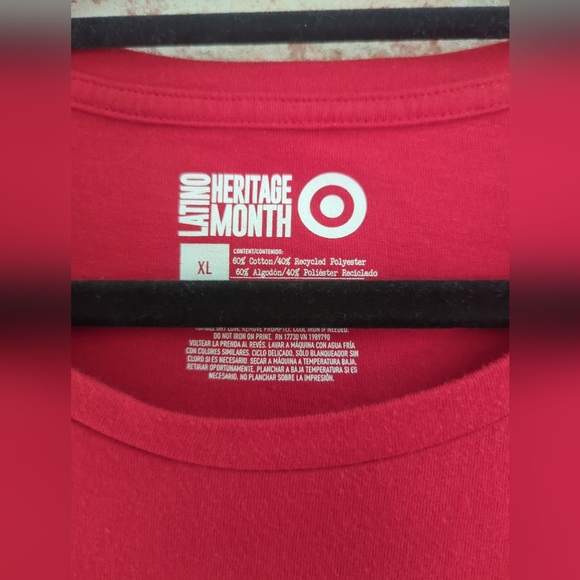 Target Latino Heritage Month "Más Amor Por Favor" XL Red T Shirt - Picture 6 of 6